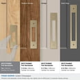 thumbnail image 3 of Amerock Medora 3 inch (76mm) Center-to-Center Rectangle Golden Champagne Cabinet Pull Backplate, 3 of 6