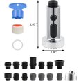thumbnail image 3 of Hibbent Kitchen Faucet Head Replacement, Pull Down Sink Faucet Sprayer Nozzle with 3 Functions, 15 Adapters, Compatible with Moen, American Standard,, 3 of 6