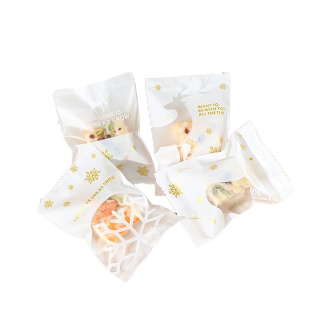 Bolsas para galletas navideñas Gardenne, bolsas para dulces de muñeco de nieve, paquete de recuerdo de fiesta de dulces navideños, golosinas de EVA de grado alimenticio, varios diseños, paquete de