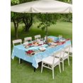 thumbnail image 3 of Outdoor Tablecloth with Umbrella Hole and Zipper, Blue Christmas Trucks Rectangle Table Cloth 60x102 Inch Waterproof Tablecloth, Xmas Tree Winter Gifts Snowflake Picnic Table Cover for Patio Camping, 3 of 7