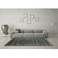 thumbnail image 3 of Ahgly Company Indoor Round Persian Light Blue Traditional Area Rugs, 4' Round, 3 of 4
