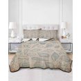 thumbnail image 2 of Quilts Twin-XL Size Bedding Set, Blue Shell Coastal Lightweight Quilted Comforter, Nautical Seaside Ocean Vintage Art Soft Reversible Bedspread Coverlet with Pillow Covers for All Season, 68" x 98", 2 of 7