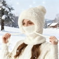 thumbnail image 2 of 2026 New 3 in 1 Beanie Hat for Women, Winter Hat with Scarf & Mask, Fleece Lined Windproof Neck Gaiter & Face Mask, 2 of 6