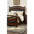thumbnail image 5 of Royal Classic Traditional Cal KIng Bed Dresser Mirror Nightstand Brown Finish 4pc Set Bedroom Furniture Plush Headboard, 5 of 7