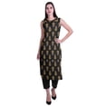 thumbnail image 1 of Moomaya Printed Womens Sleeveless Peter Pan Collar Kurta Pant Set,2 Piece Ethnic Set, 1 of 7