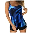 thumbnail image 1 of Gibobby Two Piece Women's Tankini Swimsuits Blouson Swim Tank Top with Shorts Modest Bathing Suits(Dark Blue,M), 1 of 6