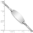 thumbnail image 3 of 14k White Gold Bracelet ID Figaro 7.5 mm 6 in Oval, 3 of 3