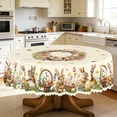 thumbnail image 1 of Round Easter Tablecloth Polyester Waterproof Stain Resistant Table Cover 152Cm for Easter Holiday Party Dining Room Kitchen, 1 of 5