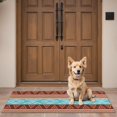 thumbnail image 4 of Blue and Brown Geometric Pattern Door Rugs,Washable Non Slip Door Mats Indoor,Decorative Door Mats,Entry Mat Indoor for Entrance,Bedroom,Kitchen,Bathroom,16"x47", 4 of 6