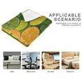 thumbnail image 4 of Qxltty The Pattern Of Orange and Lime Slices Soft Cozy Fluffy Blankets for Couch Sofa Chair Bed Camping Picnic Travel Lightweight Bed 50×60inch, 4 of 7