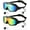 Aqua & Birght Orange, variant on Adult Swim Goggles 2 Pack: Wide View, Anti-Fog & UV Protection, Leakproof for Men & Women