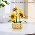 thumbnail image 2 of Flowers Building Set for Adults, Sunflower Flower Bouquet Bonsai Plant, Botanical Collection Home Decor Display, DIY Creative (550 PCS), 2 of 5