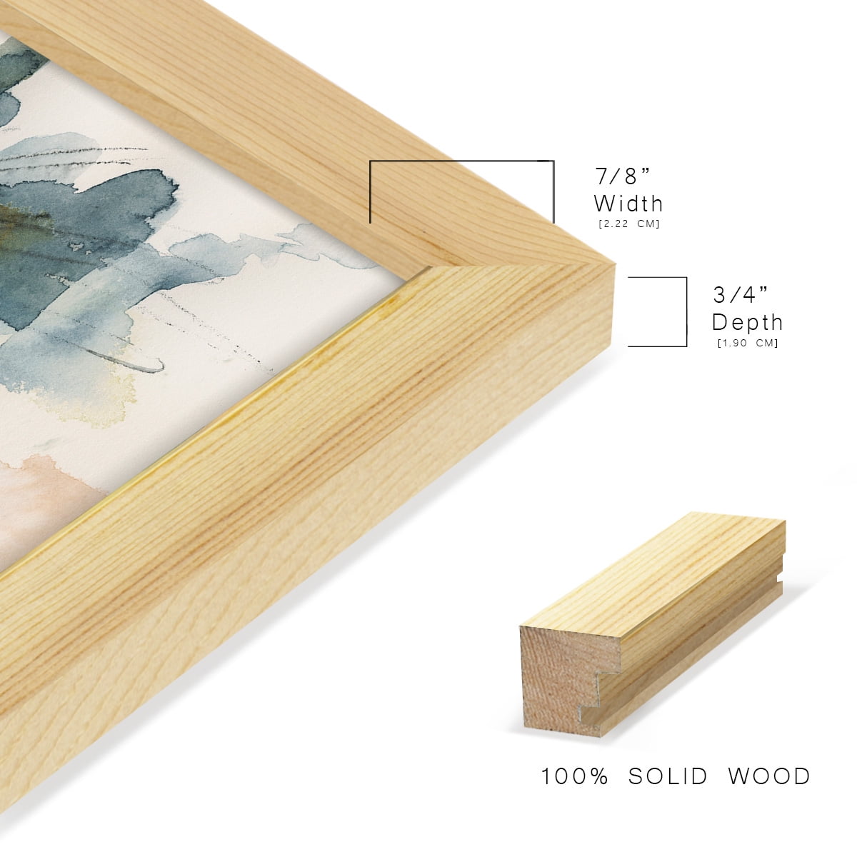 Winter Shoal II - Framed Print w/glass - Natural Wood