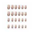 thumbnail image 1 of Press On Nails French Tip Nails Oval Nail Tips Glossy Fake Nails False Nails With Design Full Cover Acrylic Nails, 1 of 5