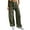 Green, variant on Sexy Dance Women Cargo Pants Wide Leg Military Trousers High Waist Combat Pant Baggy Bottoms Solid Color Green M