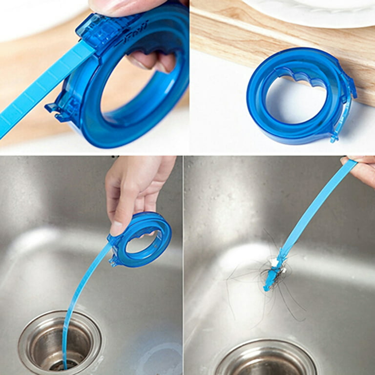 Fast Unclog Hair Sink Tub Drain Brush Snake Cleaning Drain Hair Removal Tool