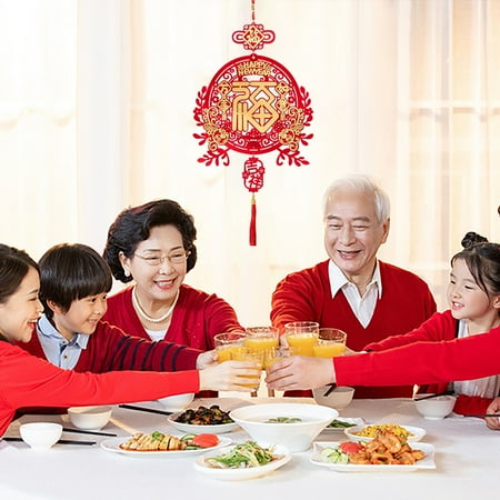 

Decorative Pendant Year Of The Dragon Fortune Character Ornament Spring Festival Pendant Wall Hanging New Year Ornament Living Room Knot Pendant Festive