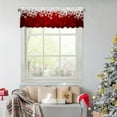 thumbnail image 4 of Christmas Window Curtains, Holiday Decorations, Festive Christmas Style Window Drapery for Home Decor, Polyester, Red White Gray, 137x45cm, 4 of 7