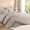 Linen Grey, variant on Super King Comforter Set Ocean Blue - 7 Piece Oversized King Bedding Bundle, Lightweight Solid Bed Set with Comforter, Sheets, Pillowcases & Shams, Soft All Season Bedspread Set