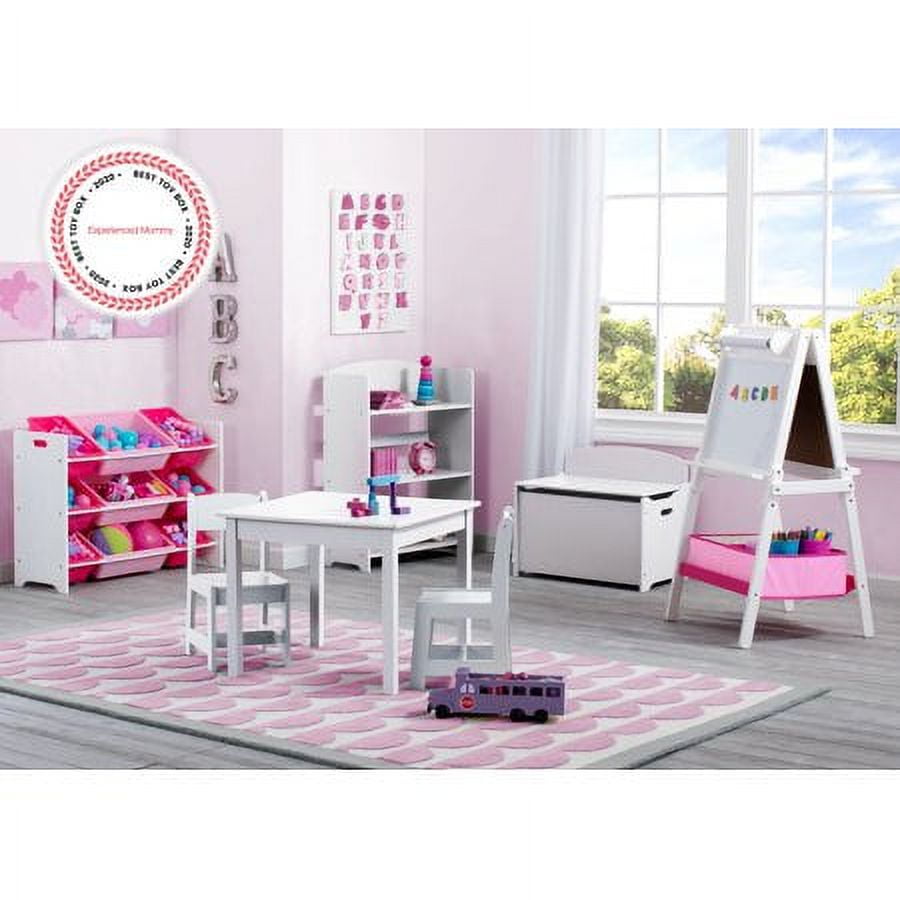 Delta Children MySize Deluxe Toy Box Kid's Room Storage Chest, Bianca White