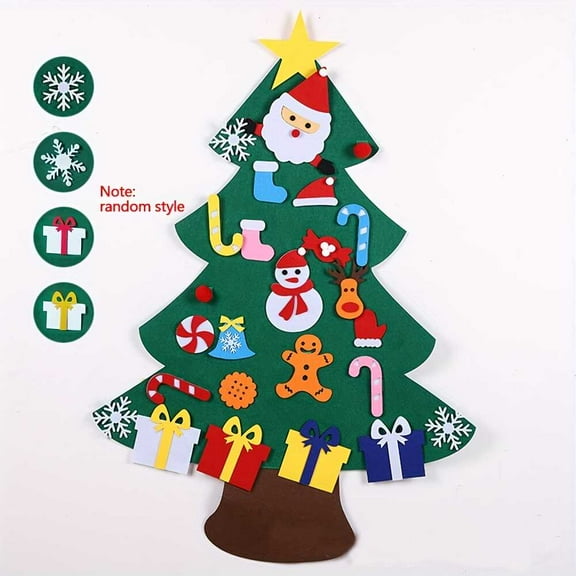 1pc, Max Fun DIY Tree Set With Ornaments Plus Snowman Advent Calendar For Home Wall Hanging Felt Christmas Craft Kits Xmas Decoration Party Supplies Gifts