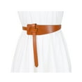 thumbnail image 4 of INSPIRE CHIC Wide Waist Belts for Women Solid Dress Belt No Buckle 1Pcs Camel, 4 of 4