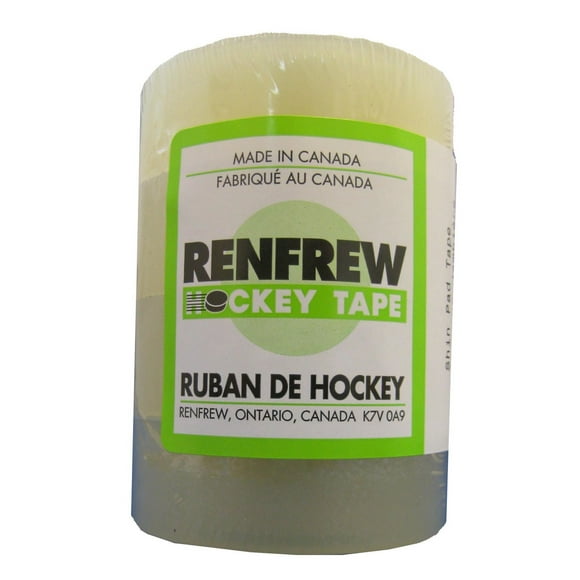 Rouleaux de rubans protège-tibia transparents de hockey Renfrew en paq. De 4