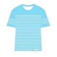 thumbnail image 6 of Erwazi Women's Trendy Striped Print T-Shirt Crew Neck Short Sleeve Casual Tee Top, 6 of 6