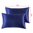 thumbnail image 4 of Funda de almohada 2pcs Funda de almohada de satén de poliéster Ropa de cama Funda de almohada para dormir, Azul, Reino Unido / US-Q, 20x30 pulgadas sidaley HA003643-20, 4 of 7