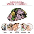 thumbnail image 6 of KLL Colorful Roses Pattern Shower Cap & Bath Cap for Women,Reversible Oversized Waterproof Shower Caps for all Hair Lengths,Elastic Reusable Bathing Hair Cap, 6 of 6