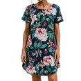 thumbnail image 2 of Qiopertar Robe à Manches Courtes en Coton et Lin Imprimé Fleuri pour Femmes Grandes Économies de Vacances! Moins de 5$ jusqu'à 90 % de Réduction, 2 of 9