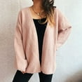thumbnail image 5 of Ounisa Womens Tops Long Sleeve Knit Sweater Cardigans Curved Hem Open Front with Pockets Solid Color Outerwear Jackets, 5 of 5
