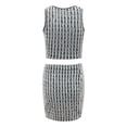 thumbnail image 7 of DHFJKG Womens 2 Piece Outfits Sleeveless Crew Neck Crop Tank Top Slim Fit Mini Bodycon Summer Sexy Skirt Sets Holiday Outfit, 7 of 7