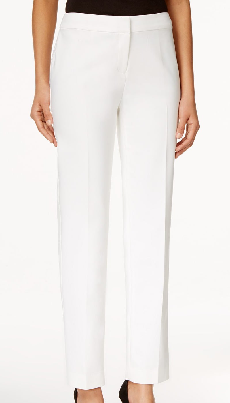 Kasper NEW White Women's Size 16P Petite Slim Fit Kristy Dress Pants ...