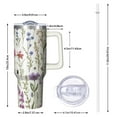 thumbnail image 2 of OBREWU Pioneer Flower and Butterfly Tumbler with Handle and Lid,Pioneer Flower and Butterfly 40oz Double Wall Vacuum Insulated Tumbler,Cups Gift for Women and Men, 2 of 7