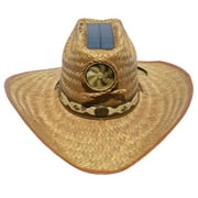 Kool Breeze Solar Cooling Straw Hat - Cowboy (L)