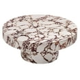 thumbnail image 6 of Coffee Sofa Side End Table, round, Red, Faux Stone Concrete, Living Room Lounge Cafe Lobby Hospitality Restaurant, Modern Contemporary, HB37582, 6 of 12