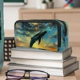 thumbnail image 6 of MUOOUM Pencil Case, Whale Jumping Sea Large Capacity Pencil Pouch Stationery Pen Bag, 6 of 7