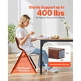 thumbnail image 2 of KFFKFF Set of 2 Wooden Folding Chairs with Cushions, Portable Foldable Design with Wooden Frame, Comfortable Padded Seating for Kitchen, Office, Weddings, Parties, Dining Room, Simple Assembly, White, 2 of 9