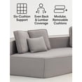 thumbnail image 6 of GVN Space-Saving Compressied Sofa with Plush Upholstered Seating and Three Supportive Back, Minimalist Teddy Fabric Convertible Couch for Living Room, Home Office, Gray -L, 6 of 10