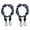 Black, variant on Pompotops 2Pcs Ropes Tie Backs for Window Curtain Cord Buckle Tiebacks Tie Backs