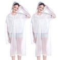 thumbnail image 2 of 2 Pcs Imperméable Adultes Réutilisable Poncho de Pluie Portable avec Capuche et Manches, 2 of 6
