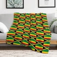 thumbnail image 5 of African Kente Cloth Print Throw Blanket for Women, Men & Kids - Super Soft Plush Blanket Throw Fleece Blanket Animal Blanket, 5 of 7
