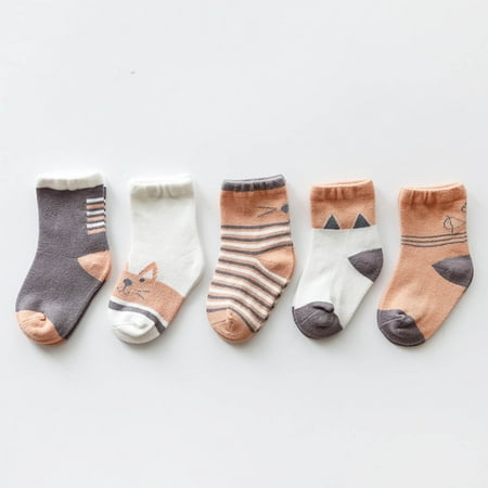 

socks Boys And Girls Fashion Cute Cartoon Cat Print Comfortable Warm Socks In Autumn And Winter