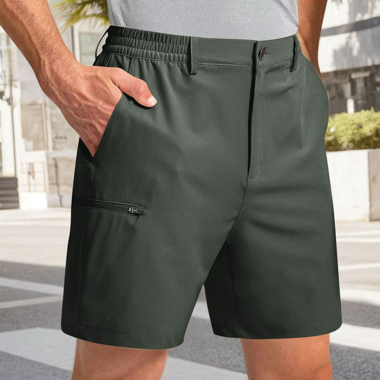 Clearance! ZVNAΖH Mens Stretch Golf Shorts with 5 Pockets 7 Inch