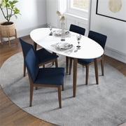 Kyro Modern Solid Wood Walnut Dining Room & Kitchen Table Set for 4