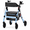 Blue, variant on Seizeen Rollator Walker for Seniors – Heavy-Duty 350 lbs Capacity, Lightweight Foldable Design with Seat, 8" All-Terrain Wheels, Adjustable Height, and Storage Bag