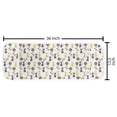 thumbnail image 2 of Cat Lover Microwave Oven Cover, Funny Poly Art Style Kitty Design with Sunflowers Geometric Fractal, Water Resistant Organizer with Pockets for Kitchen, 36" x 12", White and Multicolor, by Ambesonne, 2 of 4