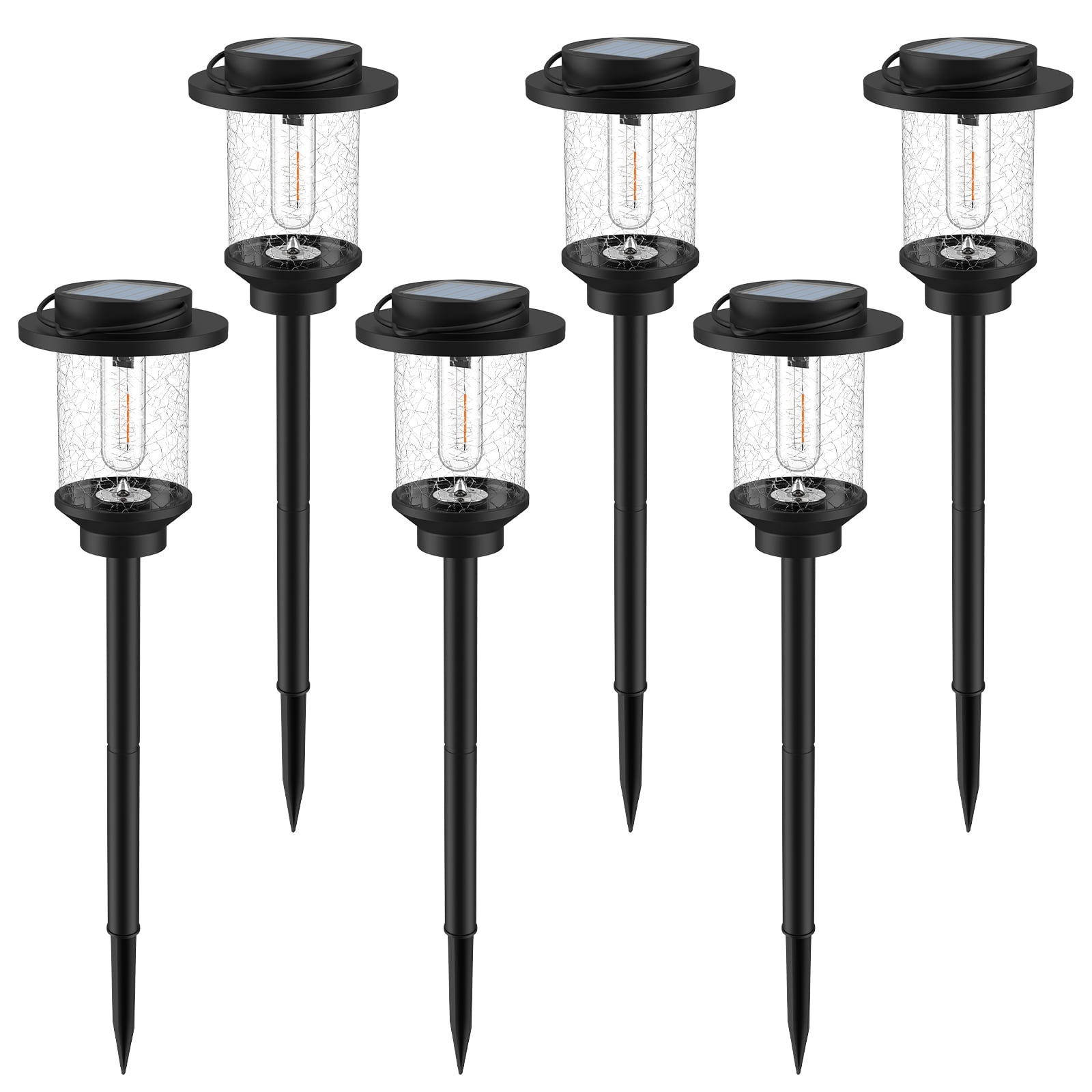 Solar Garden Lights Outdoor, 6 Pack LED High Lumen Solar Landscape Garden Lights Waterproof Auto on/off for Patio, Yard, Driveway