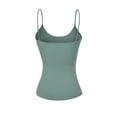 thumbnail image 3 of Basic Women Camisole Cami Built-In Shelf Bra Adjst Strap Tank Top - Junior Size, 3 of 4